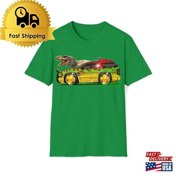 Tops - Jurassic Park Explorer Unisex Style T-Shirt 15Oz Dinosaur